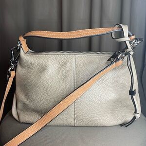 Vince Camuto Pebbled Leather Crossbody Bag | Stone Neutral